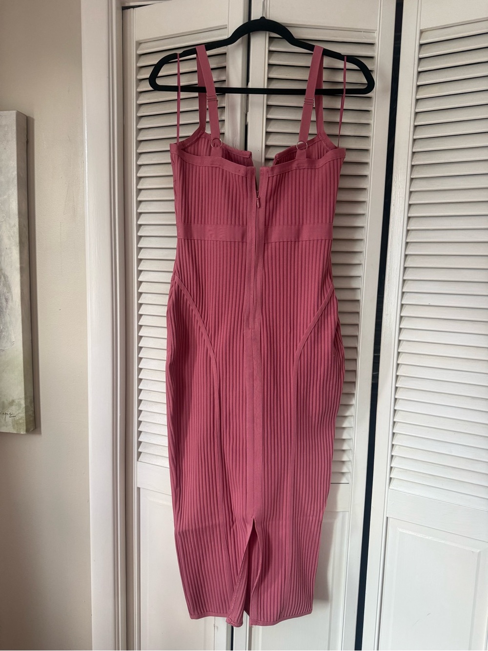 Fashion Nova Pink Ribbed Girls' One-Piece Dress with Straps